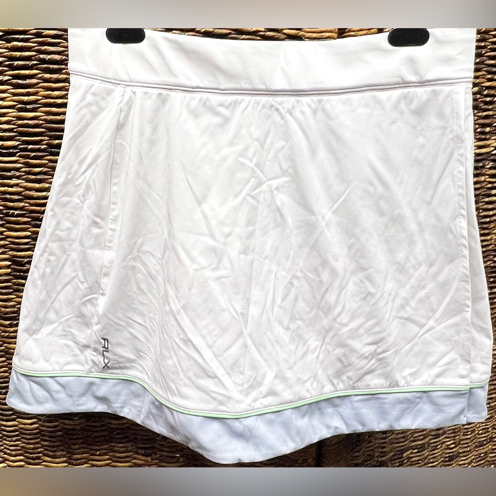 Rlx Ralph Lauren White Skort With Green Trim-Size: Medium, Authentic